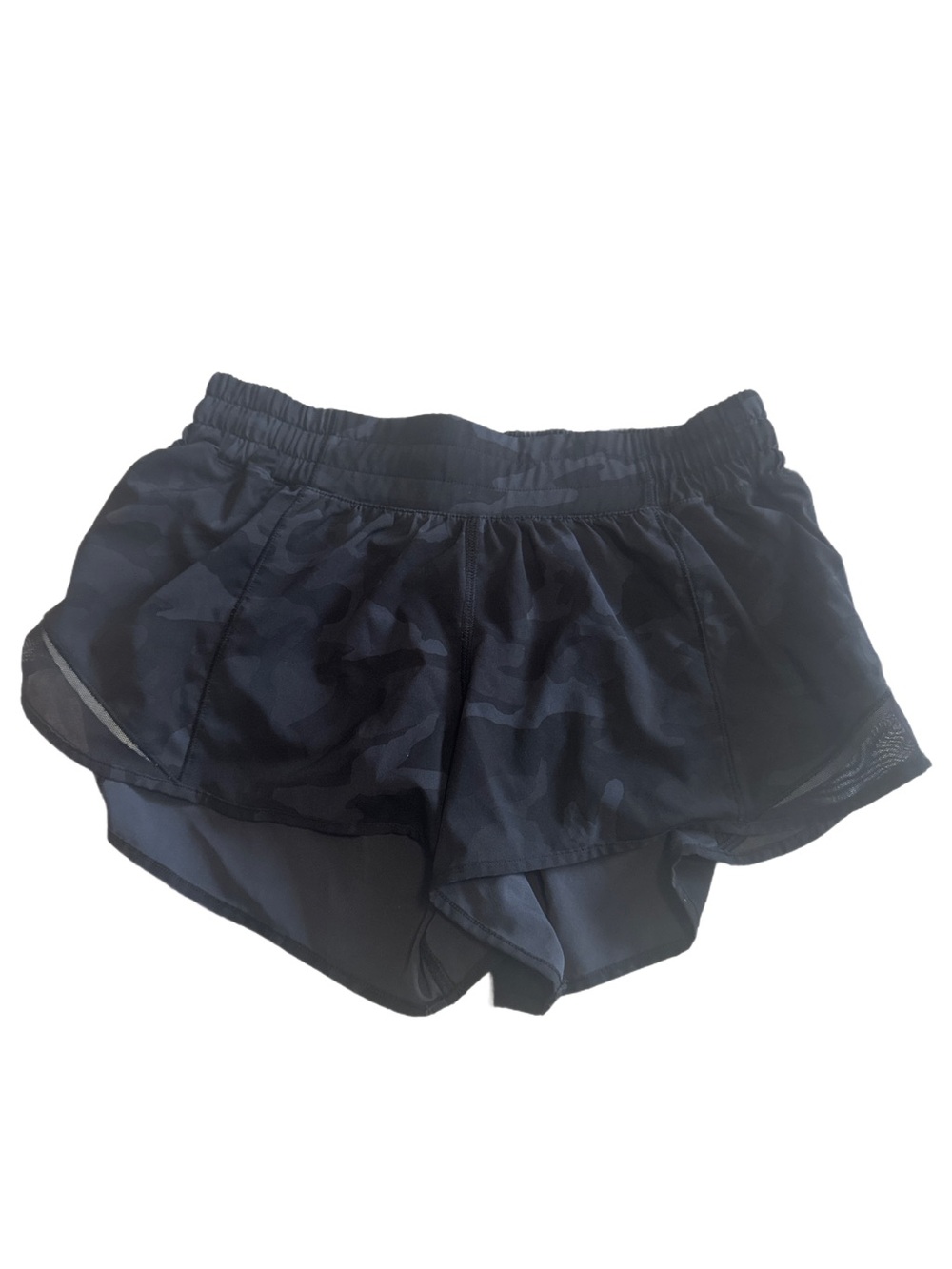 Lululemon Hotty Hot Shorts Black Gray Camo 6 2”